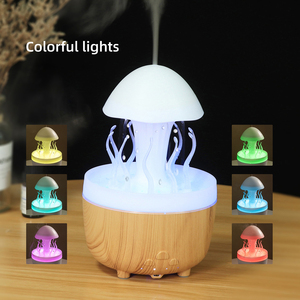 Humidificateur à brume froide LED créatif en forme de goutte de pluie et diffuseur d'huiles essentielles avec aromathérapie, design portable en plastique pour usage domestique - Product Image 5