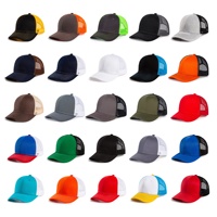 Casquettes Trucker Personnalisées 6 Panneaux 2-0500, Casquettes Snapback en Maille Vides, Chapeaux Simples pour Broderie en Gros, Haute Qualité, Style Minimaliste Homme, Lot de Quatre