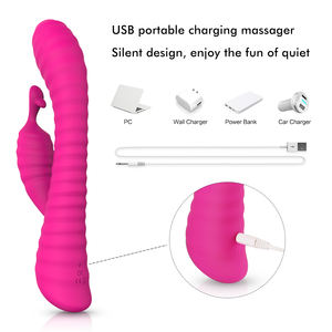 Juguete sexual de silicona para mujer 100% resistente al agua 9 frecuencias de vibración punto G estimulador del clítoris vibrador de conejo - Product Image 5