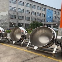 Marmite à double enveloppe BAIYUE pour riz frit aux œufs, capacité 100 kg, pour la transformation de snacks, marmite électrique à double enveloppe pour sandwichs