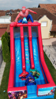 Équipement de plein air, trampoline gonflable avec toboggan pour garçons et filles, avec souffleurs