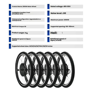 Kit de modification de véhicule électrique WoWei pour <span class=keywords><strong>roue</strong></span> arrière de vélo électrique 2000W, moteur à moyeu sans balais 48V/60V, batterie au lithium, LED, alliage - Product Image 3