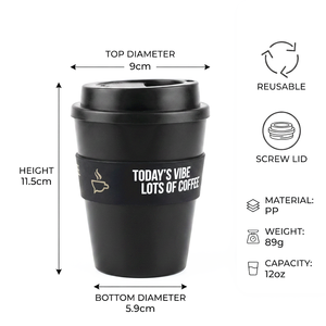 <span class=keywords><strong>Taza</strong></span> de café ecológica de 12 oz con tapa para sublimación, color azul marino - Product Image 2