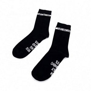 Custom Logo Printed Crew <b>Socks</b> Low MOQ Cheap Price Sports <b>Socks</b> - Product Image 1