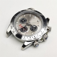 Accessoires de modification, kit de boîtier de montre VK63, saphir, acier inoxydable, lunette en céramique, coque plaquée or