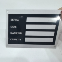 Plaque signalétique métallique écologique personnalisée, étiquette en aluminium pour machines, plaque signalétique en aluminium