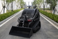 Mini-chargeuse compacte sur chenilles en caoutchouc, charge utile maximale de 400 kg, hauteur de levage de 1720 mm, pour entrepôt et jardin