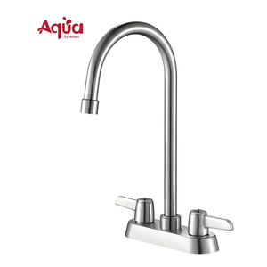 Commercial Kitchen Mixer Faucet Tap Double Handle With 2 Holes ss304 Ceramic Faucet for Hotel Use and Professional Food Washing - Product Image 1