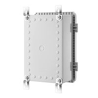 Boîtier de jonction étanche IP67 en plastique pour extérieur, avec couvercle à charnière gris, plaque de montage et support mural inclus