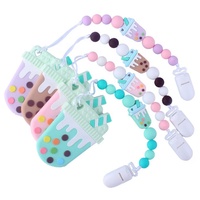 Achetez des perles rondes en Silicone de qualité alimentaire de 15mm pour bébé, perles de dentition à mâcher, anneau de dentition en Silicone pour bricolage