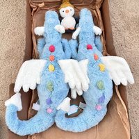 Gelée Chat Noir Dragon Ciel Dragon PP Coton Doublé Super Doux Tissu Peluche Jouets pour Enfants