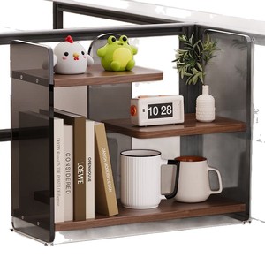 ชั้นวางของอะคริลิคสำหรับวางบนโต๊ะ 35x15x30 ซม. ชั้นวางของ 3 ชั้นสำหรับจัดระเบียบอุปกรณ์สำนักงานและหนังสือ - Product Image 5