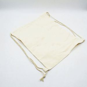 Customised Gift Cloth <b>Drawstring</b> <b>Backpack</b> Cotton Canvas Bag With Logo - Product Image 3