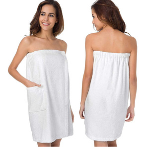 Albornoz <span class=keywords><strong>de</strong></span> Toalla para <span class=keywords><strong>Mujer</strong></span> para Gimnasio y <span class=keywords><strong>Ducha</strong></span>, Albornoz <span class=keywords><strong>de</strong></span> Toallas <span class=keywords><strong>de</strong></span> Spa <span class=keywords><strong>de</strong></span> Bambú y Algodón con Cierre Ajustable - Product Image 2