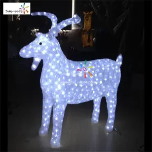 3D Led Christmas Goat Light Outdoor Waterproof Luminescence String Lights Motif Light