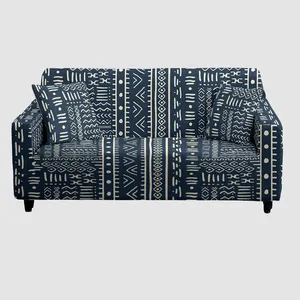 Online Elastische Bruin Honingraat Sofa Kussenhoes Aztec 5 Zits Covers Geometrie Grey Golven Kussenhoes Sofa Seat Mandala