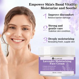 Nueva Crema Facial Calmante de Lavanda para Dormir, Reparación Nocturna e Hidratación, Productos para el Cuidado de la Piel con Logotipo Personalizado, MOQ Bajo - Product Image 4