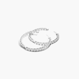 Exclusive 925 Sterling Silver Gold Plated Moissanite Hoop <b>Earrings</b> Brilliant Premium Luxury <b>Fine</b> Jewelry Anniversary Birthday - Product Image 5