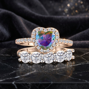 แหวนคู่หมั้นและแต่งงาน Luxira Jewels ประดับโมอิสซาไนต์ทรงหัวใจ 1.7 กะรัต ขนาด 6.5 มม. ตัวเรือนทอง 18k พรีเมียม พร้อมกล่องของขวัญ - Product Image 2