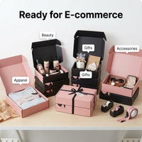 Boîtes d'emballage personnalisées de haute qualité, boîtes roses, boîte d'expédition de luxe, boîte en carton ondulé recyclé pour vêtements, cosmétiques, chapeaux