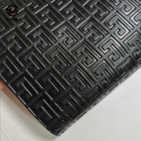 Housse de canapé en cuir synthétique gaufré durable motif labyrinthe élastique PVC doux brossé pour siège de voiture de meubles de décoration intérieure