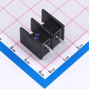 WJ25C-B-7.62-2P Barrier Terminal Block Through hole Component (THT),P=7.62mm Connector Two Sides 7.62mm 1x2P Straight Pin - Product Image 2