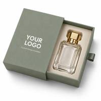 Boîte cadeau en carton vert sauge personnalisée en gros pour coffret de parfum, emballage de marque cosmétique de luxe, étiquette OEM, finition mate