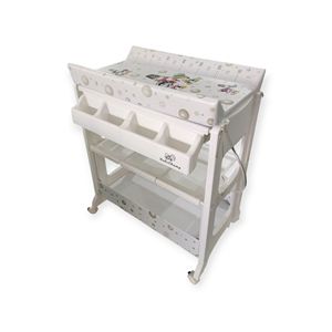 Station de change pour bébé robuste et multifonctionnelle 2 en 1 avec baignoire intégrée et coussin en mousse pour le change de couches et le bain des nourrissons - Product Image 1