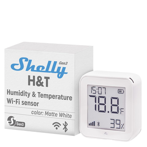 Shelly H & T <span class=keywords><strong>Bluetooth</strong></span> beyaz Wi-Fi için <span class=keywords><strong>Bluetooth</strong></span> akıllı sıcaklık nem sensörü uzaktan App kontrolü akıllı sahneler pil <span class=keywords><strong>Android</strong></span> - Product Image 1