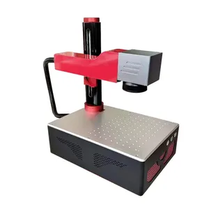 Mesin penanda laser mini cnc 20w 30w, mesin ukiran serat untuk ukiran lembaran baja tahan karat emas logam