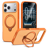 Support de fixation rotatif à 360 degrés anti-poussière pour haut-parleur, coque en TPU PC pour iPhone 15 14 16 17 Pro Max, compatible avec la charge sans fil