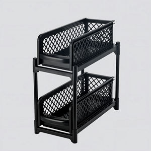 Étagère à épices coulissante, organisateur d'évier, rangement pour armoire de cuisine moderne, économiseur d'espace, écologique - Product Image 1