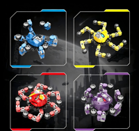 Jouet Spinner à doigts en plastique, robot méca transformable, spinner mécanique pour les doigts, gadget anti-stress pour garçons et filles