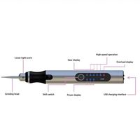 Kit de gravure électrique miniature sans fil Leader 38 en 1, outil rotatif portable pour la gravure sur bijoux, bois, métal, pierre, verre