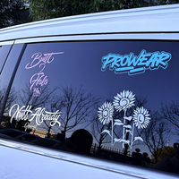 Autocollants de voiture personnalisés avec logo, impression UV, résistants aux UV, imperméables, pour capot, carrosserie, portes, fenêtres, autocollants de transfert pour voitures