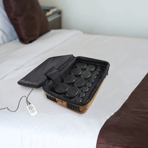 Piedras de masaje de basalto Natural, Kit de piedras cálidas para masaje en casa, Spa, masajeador para espalda, piernas, cara y pie, 16 Uds. - Product Image 6