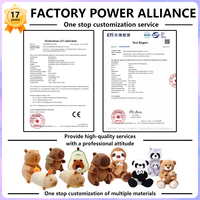 Ours en peluche personnalisé en gros avec t-shirt, jouet en peluche doux rembourré de coton PP, animal en peluche promotionnel avec impression de logo