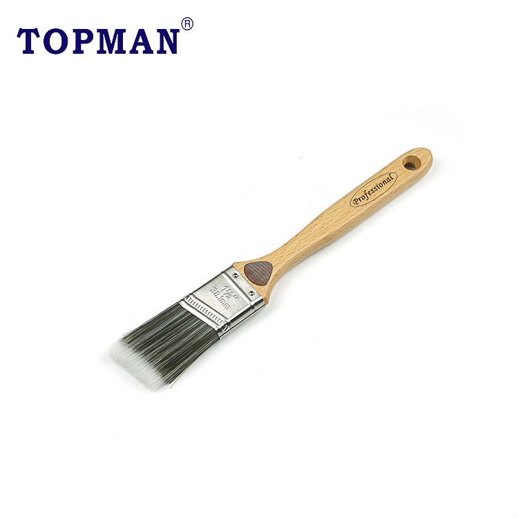Профессиональная высококачественная щетка для краски Topman 1,5 дюйма с лазерной гравировкой и ручкой из Букового дерева, 100%