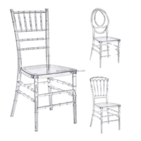 Chaise Chiavari Transparente en Cristal, Plastique Acrylique, pour Mariage, Événement, Hôtel et Banquet