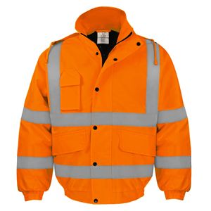 Vêtements de travail imperméables et chauds, veste de sécurité réfléchissante <span class=keywords><strong>pour</strong></span> la vente en gros avec capuche, plusieurs poches, logo personnalisable - Product Image 4