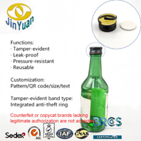 Factory Direct Sale Aluminium ROPP 28mm Bottle Caps with Stay-On Tamper-Evident Band Reusable Closures for Wine Soju Spirit