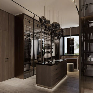 YK ตู้เสื้อผ้าบานเลื่อนติดประตูกระจกสีขาว MDF สำหรับเด็กผู้หญิงสำหรับห้องนอน - Product Image 1