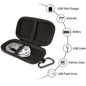 Portable Storage Hard EVA Case Earbud Cases for <b>MP3</b> <b>Players</b> USB Cable Earphones Protective Hard Shell Travel Carrying Case Bag - Product Image 2