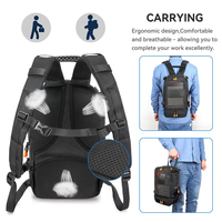 Sac à dos de rangement pour appareil photo, personnalisé OEM, étanche, respirant, en maille, avec fermeture éclair, idéal pour les streamers et l'équipement Wi-Fi – Vente chaude