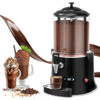 Nouvelle machine à chocolat chaud commerciale 10L/2,6Gal, distributeur de boissons chaudes, couvercle hermétique, contrôle intelligent de la température 86-194F, cacao
