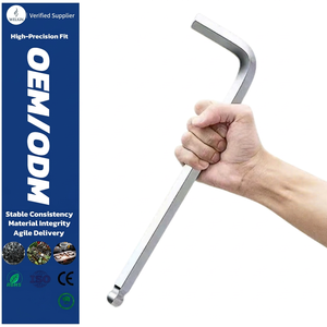 Ball End Hex Key <b>Set</b> Allen Wrench Chrome Vanadium Steel Extra Long Metric 9pcs L-shaped Professional <b>Hand</b> <b>Tool</b> Kit - Product Image 1