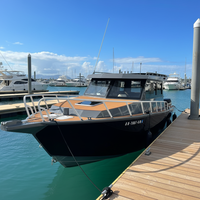 Yacht de pêche de luxe en aluminium soudé de 25 pieds avec moteur hors-bord, performances haute vitesse pour le sport et la croisière