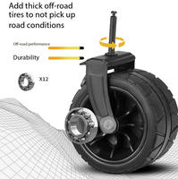 Chariot pliable à quatre roues avec tissu Oxford 600D et cadre en acier robuste pour outils