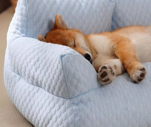 Zomer Koeling Ijs Zijde Koeling Huisdier Bed Ademende Wasbare Hond Kat Bank Bank Bed Met Kussens Huisdieren Accessoires - Product Image 4