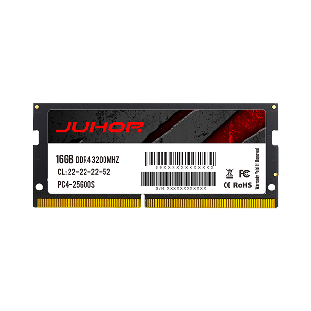 JUHOR DDR4 3200MHz 16GB RAM Stick 1.2V SODIMM Laptop with Low Latency for Streaming and Office Use in Stock